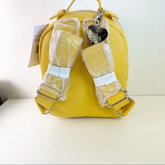 Betsey Johnson Bags Betsey Johnson Yellow Quilted Backpack With Bow